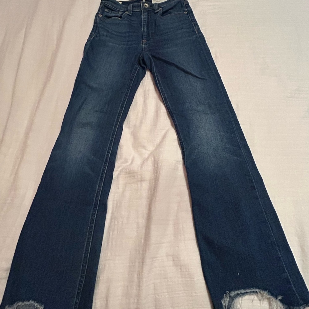 rag & bone high-rise ankle flare denim